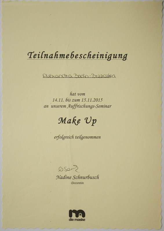 Make-Up Schulung